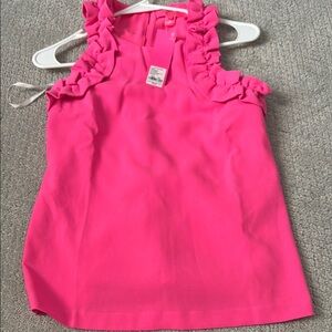 Pink Ruffle Sleeveless Top Lilly XXS-